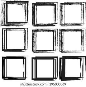 grunge frames. vector illustration.
