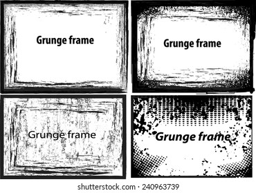 Grunge frames. Vector illustration.