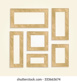 Grunge frames vector set.