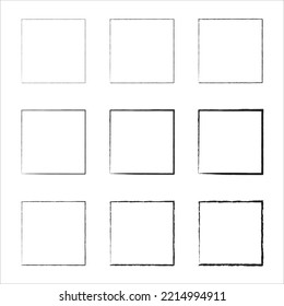 Grunge frames vector set. borders set. rectangular shapes. decorative design elements. Dirty grunge design frames