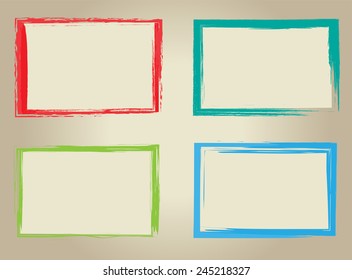 Grunge frames.Abstract vector template.