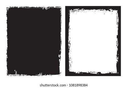 Grunge frames.Distress frames for your design.Vector template.