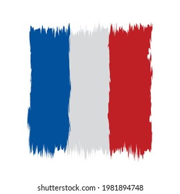 grunge france flag national isolated