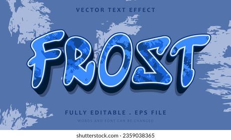 Plantilla de diseño de efecto de texto editable de frotis gruesa . Efecto guardado en estilo gráfico