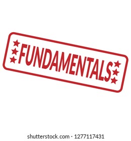 Grunge fundamentals emblem, label, badge, logo, seal. grunge stamp