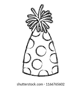 grunge funny party hat with points decoration