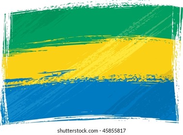 Bandera de Grunge Gabon