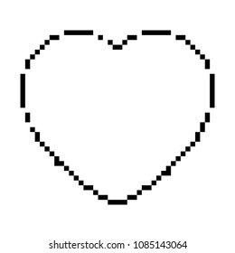 grunge game pixel heart life graphic