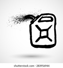Grunge gas can