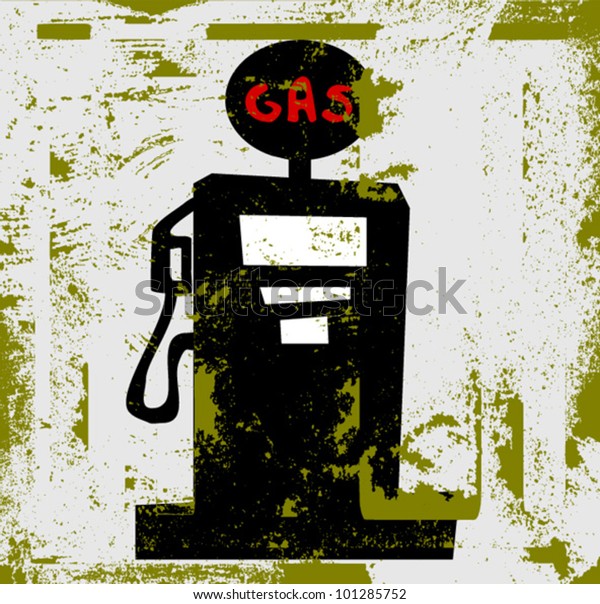 grunge gas pump\
design