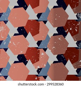 Grunge geometric background. Vector illustration