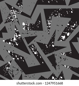Grunge geometric repeated pattern.