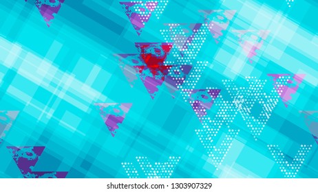 Grunge Geometric Seamless Pattern. Dark and Llight Triangles, Points, Lines. Element of an Unusual Background, Packaging, Textiles, Wallpaper. Sporty Fashion Pattern.