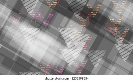 Grunge Geometric Seamless Pattern. Distressed Grungy Pattern Design. Element of the Modern Background, Packaging, Textiles, Wallpaper. Sporty Fashion Pattern.