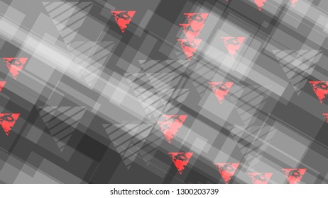 Grunge Geometric Seamless Pattern. Element of the Modern Background, Packaging, Textiles, Wallpaper. Sporty Fashion Pattern. Dark and Llight Triangles, Points, Lines.