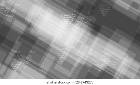 Grunge Geometric Seamless Pattern. Sporty Fashion Pattern. Element of an Unusual Background, Packaging, Textiles, Wallpaper. Triangles, Points, Lines of Different Shades.