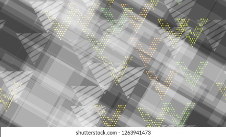 Grunge Geometric Seamless Pattern. Sporty Fashion Pattern. The Idea Of A Modern Background, Packaging, Textiles, Wallpaper. Distressed Grungy Pattern Design.