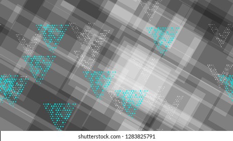 Grunge Geometric Seamless Pattern. Sporty Fashion Pattern. Triangles, Points, Lines of Different Shades. Element of an Unusual Background, Packaging, Textiles, Wallpaper.