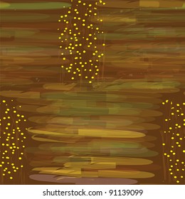 Grunge geometric seamless pattern with watercolor stripes and splash