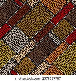 Grunge Geometric Vector Seamless Pattern made in ethnic style. African traditional design. Creative boho pattern.