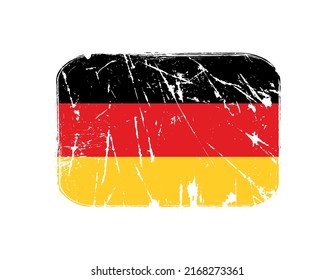 Grunge Germany Flag.Old Flag Of Germany.