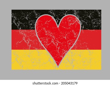 grunge germany flag vector art