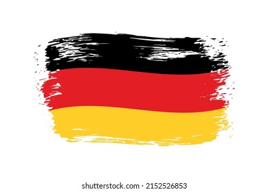 Bandera de Alemania ondulada.Bandera de Alemania de pincel.