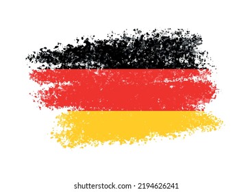 Grunge Germany flag.Brush stroke Germany flag.