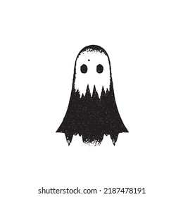 Grunge Ghost Stamp. Insignias, Label and Badge