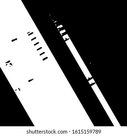Grunge glitched black and white background. Glitch overlay distress texture. Cyber hacker attack theme creative design template. EPS10 vector