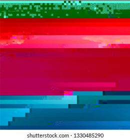 Grunge glitched color pixel background. Glitch distress texture. Cyber hacker attack theme creative design template. EPS10 vector