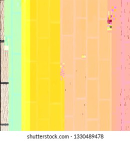 Grunge glitched color pixel background. Glitch distress texture. Cyber hacker attack theme creative design template. EPS10 vector