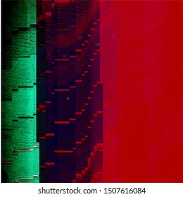Grunge glitched color pixel background. Glitch distress texture. Cyber hacker attack theme creative design template. EPS10 vector