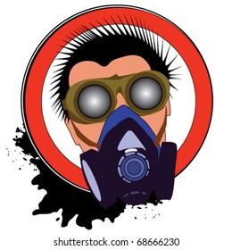 Grunge Global warming. vector illustration