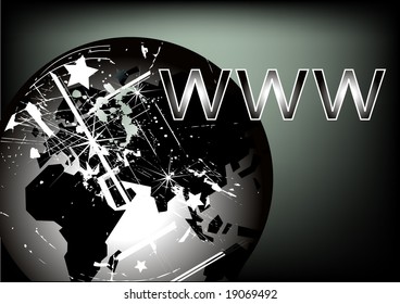 grunge globe for web