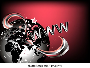 grunge globe for web