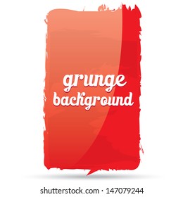 Grunge glossy red shape. Abstract red background can be used for merry christmas or happy new year design. Hand drawn. 