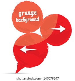 Grunge glossy red shape. Abstract red background can be used for merry christmas or happy new year design. Hand drawn. 