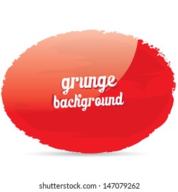 Grunge glossy red shape. Abstract red background can be used for merry christmas or happy new year design. Hand drawn. 