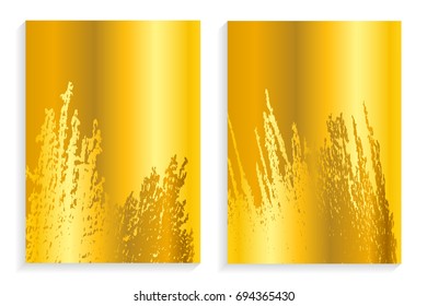 Grunge gold background.Vector templates for luxury brochures,flyers and posters.