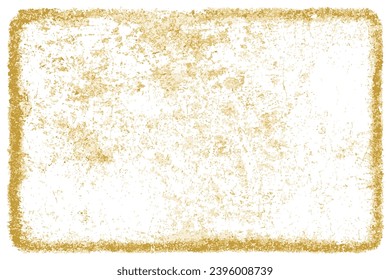 Grunge dorado estribos patrón de grietas, espumas, chips, manchas, manchas de tinta, líneas. Plantilla de desorden de cuadrícula envejecida con superposición de nitidez