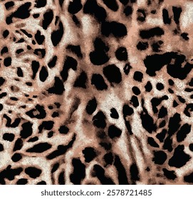 Grunge Gothic Style Neon and Stylish Leopard Skin Seamless Pattern, Animal skin panther, Fabric, Print, All over Print, Cheetah, glow, Vector Art, Dots, Flow, Abstract, Suitable for printing surface