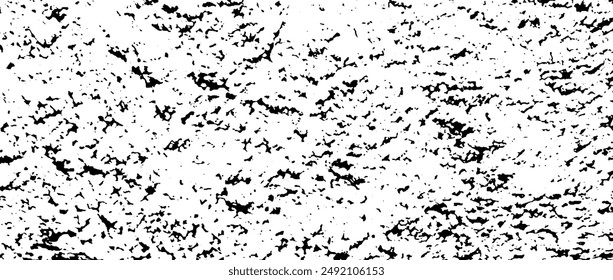 Grunge grain overlay background. Black gritty gravel texture. Distressed noise surface with dust, sand, particles, specks, speckles. Rough dirty granule backdrop. Vector shabby overlay