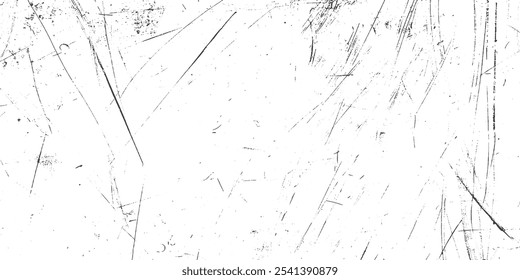 Grunge grano rasguñado textura Vector blanco y negro afligido. Suciedad o suciedad y concepto de efecto de daño Elementos de diseño Grunge. Bosqueja la textura y la línea del fondo bosquejado. 


