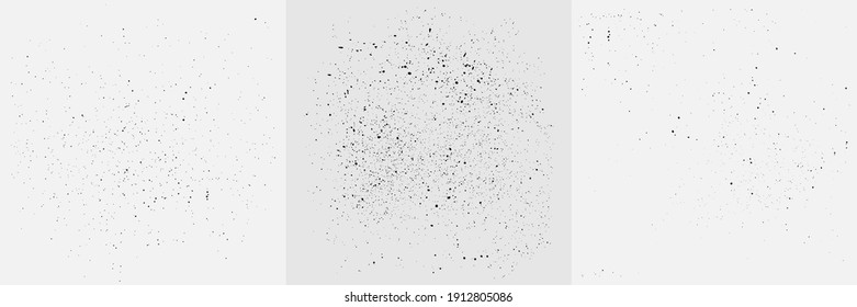 Grunge Grain Texture Set. Vector Abstract Spray Dots Background For posters, Patterns, Retro Style.