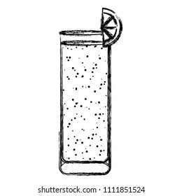 grunge grape cocktail glass with lemon drink