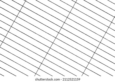 The grunge graph and the lines of the sheet or form diagonally. Vector illustration. Overlay template.