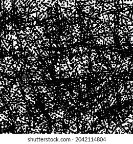 Grunge graphics made of scribbles and dots. Doodle texture.