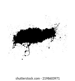 Grunge grass border silhouette. Siutable for Halloween designs. Vector illustration.