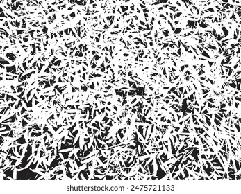 Grunge grass texture background, abstract vector illustration, black and white color